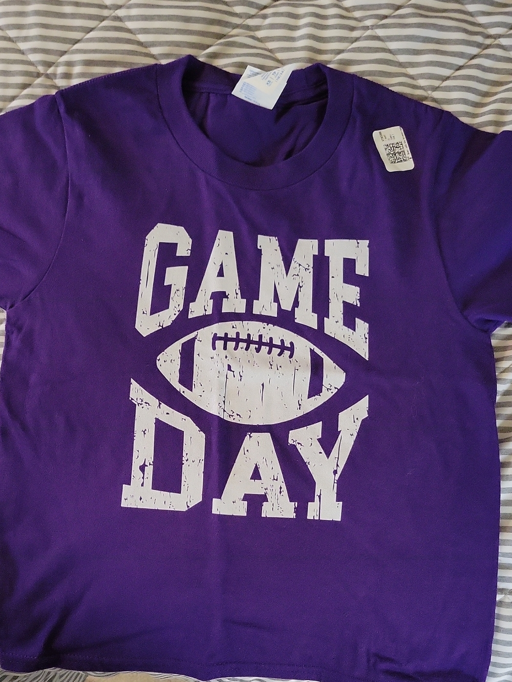 Kids Purple "Game Day" Graphic Tee